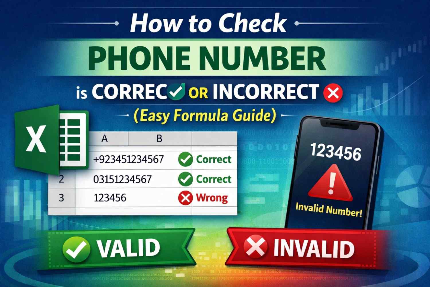How to Check If a Phone Number is Valid or Invalid in Excel (Easy Formula Guide 2026