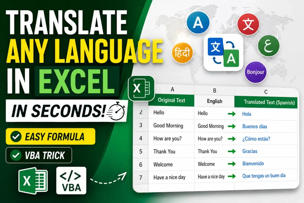 Excel Translate Function