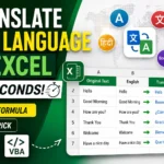 Excel Translate Function