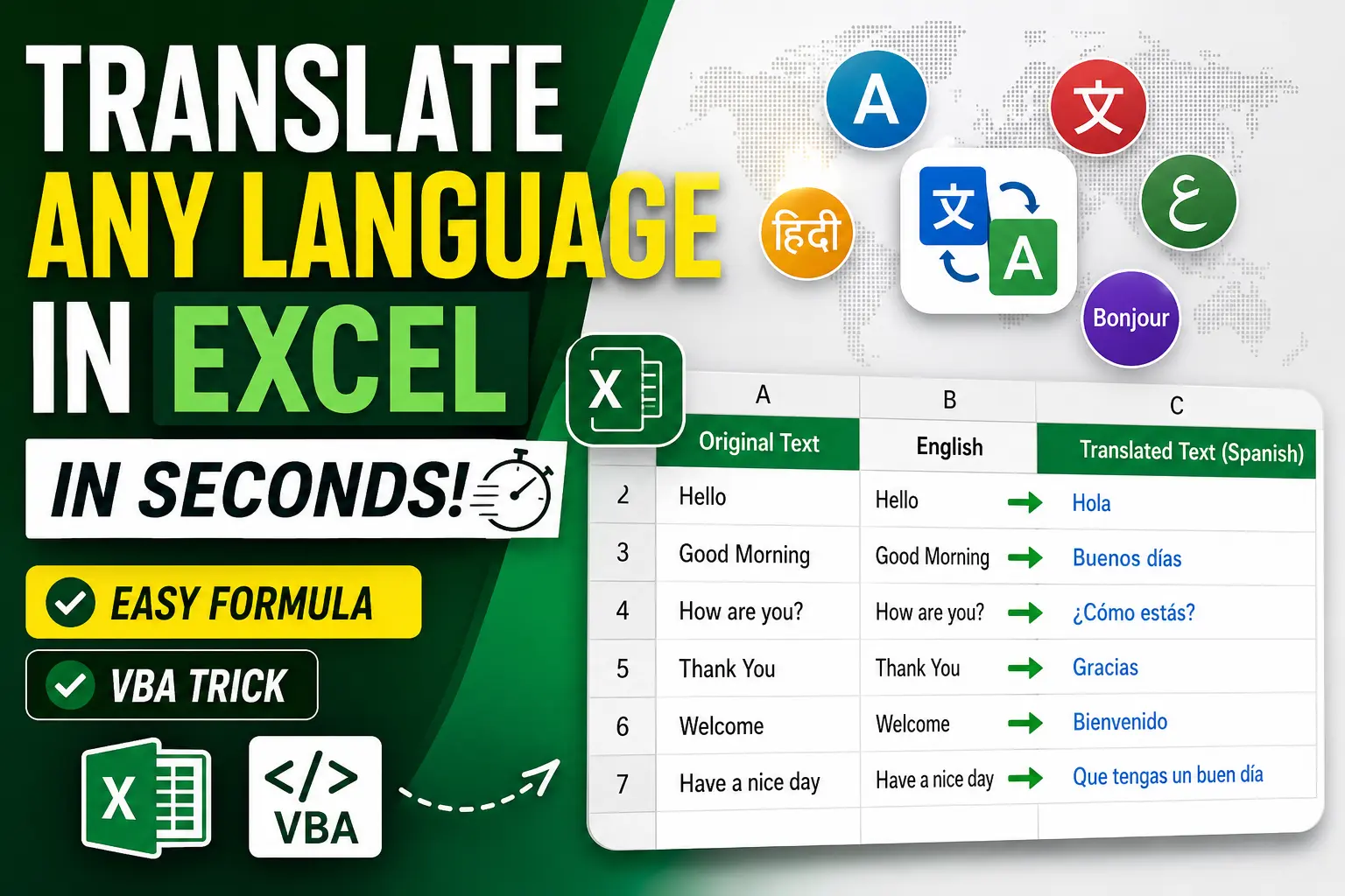 Excel Translate Function